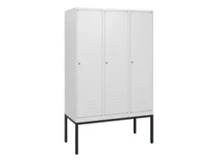 locker,HxBxD 1950x1200x500mm,3vak,vak B 400mm,cil.-slot,voetonderstel