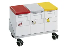 Onderwagen Voor 3 Afvalbakken 15 Liter