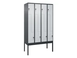 Z-garderobekast,HxBxD 2120x1200x500mm,vak B 150/300mm,draaigrendel