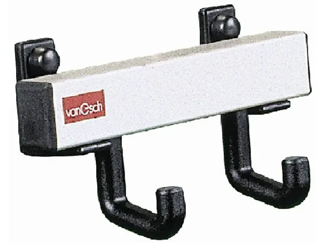 Wandkapstok L X D 200X 80Mm 2Haken Aluminium/zwart