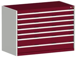 ladekast 900x1300x750mm 7laden zware lasten RAL7035 front RAL3004