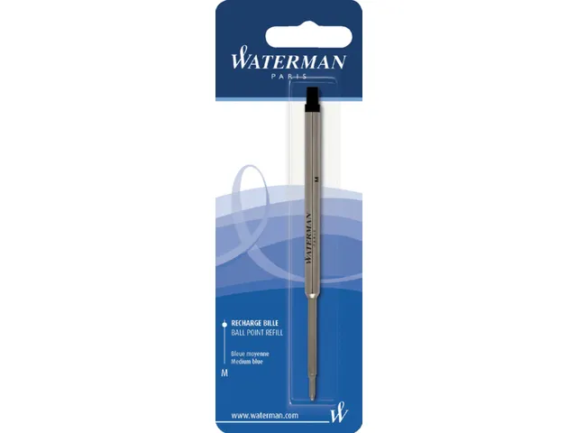 Balpenvulling Waterman medium blauw blister à 1 stuk