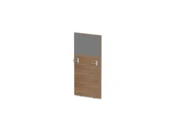 baliepaneel,v. bureau,aanbouw links,B 600mm,NT-cherry,BN8078-grijs