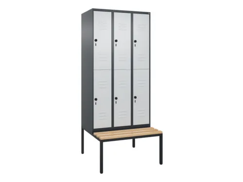 Dubbeldekse dekenkist,HxBxD 2120x900x815mm,3x2vak.,vak B 300mm