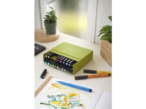 Tekenstift Faber-Castell Pitt Artist Pen Brush 24dlg studiobox