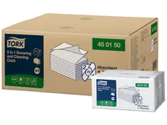 Tork 450150 Premium 2in1 schuur-en reinigingsdoek W8 Wit 360 stuks