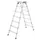 Dubbele Ladder,Beide Zijden,2X7Geribbelde Treden,Aluminium