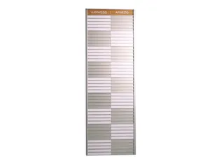 Menoor In-Uit bord 45 namen Aluminium Aanwezig/Afwezig Houtlook - 1