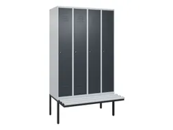 locker voor scheiding van kleding,HxBxD 2120x1200x815mm,4vak