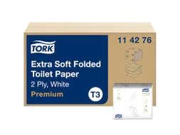 Toiletpapier Tork T3 gevouwen Premium 114276 2-laags 30x252vel