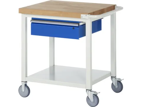 Werkbank Hxbxd 880x750x700mm Beukenhouten Werkblad 1lade Legbord