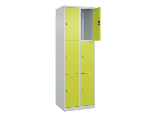 lockerkast,HxBxD 1850x600x500mm,2x3vakken,vak B 300mm,cil.-slot