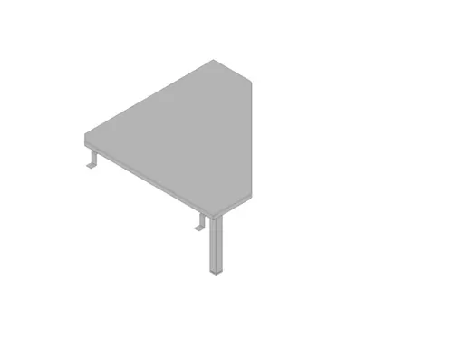 koppelelement voor bureau,90 °,HxBxD 730x840x840mm,v. sledeframe