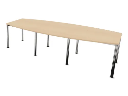 vergadertafel,HxBxD 740x2800x1200mm,vatvormig,NE-esdoorn