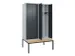 locker voor scheiding van kleding,HxBxD 2120x1200x815mm,4vak