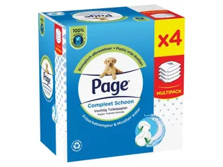 Vochtig toiletpapier Page Compleet Schoon 4 pakken à 38 vel - 4