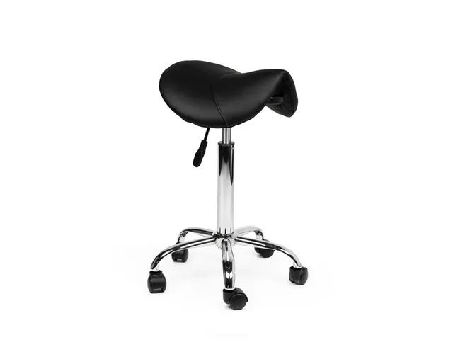 Zadelkruk Office medium harde wielen zwart