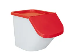 ingrediëntendispenser HxBxD 450x430x610mm 40l PP bak/deksel wit/rood