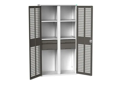 universele kast,HxBxD 2000x1050x550mm,4xStalen bodem,4lade(n)