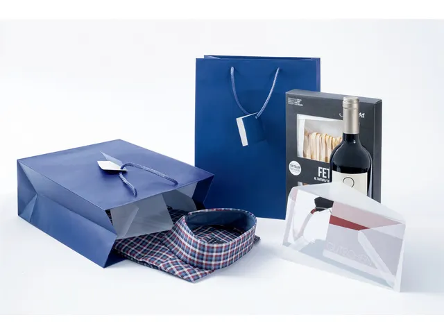 Cadeautas Sigel groot, ultramarijn blauw