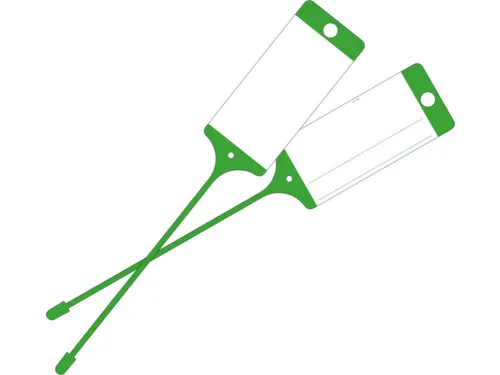 Goederenlabel PP groen blanco gelijnd