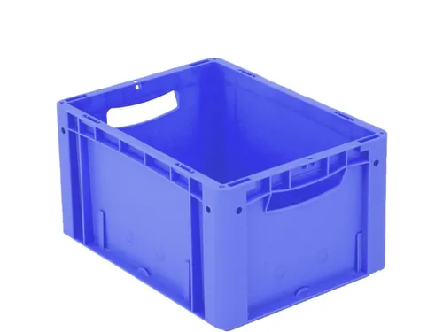 Euronorm Stapelkrat Pp 220x400x300mm Wand/bodem Gesloten Blauw 21l