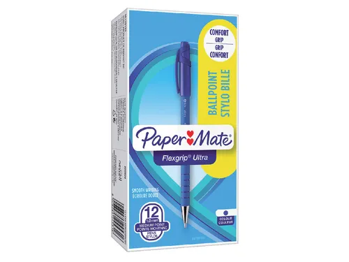 Balpen Paper Mate Flexgrip Ultra stick medium blauw