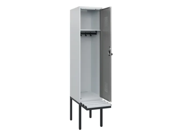 locker met bank,HxBxD 1950x400x815mm,1vak,vak B 400mm,draaigrendel