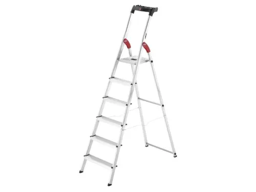 staande trap,eenzijdig,6trede(n),Stand H 1,28m,balk L 2,08m