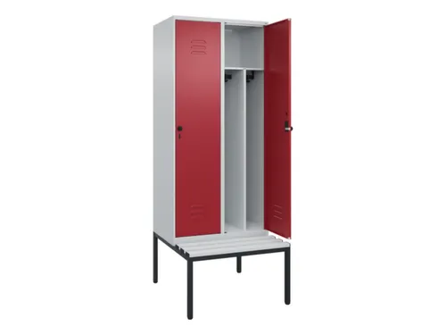 locker voor scheiding van kleding,HxBxD 2120x800x815mm,2vak