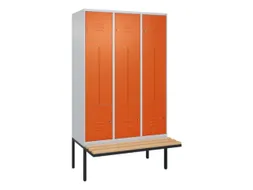 Z-garderobekast,HxBxD 2120x1200x815mm,6vak,vak B 400mm,cil.-slot