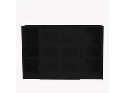 Schuifdeurkast Claudius N 160x120x45cm Zwart Enkelzijdig