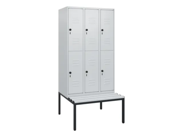 armoire vestiaire avec banc à deux niveaux HxlxP 1950x900x815mm