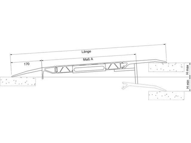Laadbrug Aluminium Lxb 500X1500 Draagvermogen 4000Kg