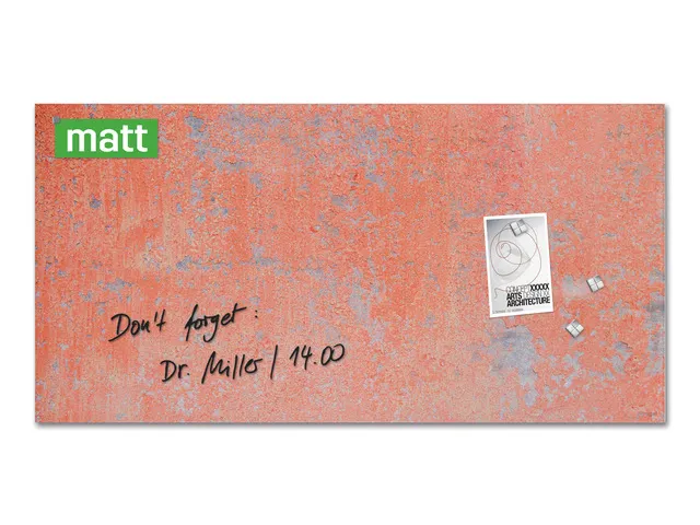 Glas Magneetbord Sigel Artverum Red Wall mat. 91x46cm
