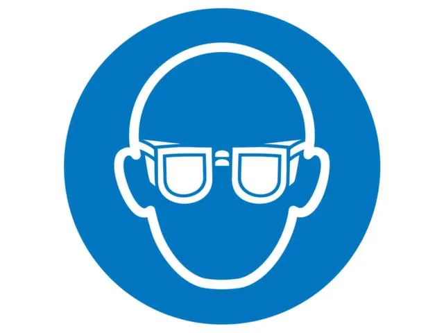 gebodsbord,oogbescherming dragen,sticker,folie,Ø 100mm