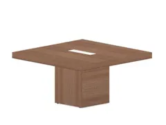 Vergadertafel Hxbxd 73x140x140cm Frame Kubusvormig Noten