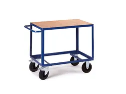 tafelwagen,draagverm. 600kg,2etage(s),laadvl. LxB 1000x700mm,houtetage