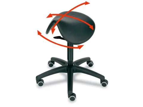 zadelkruk PU-schuim-zadelzitting zwart H 520-710mm wielen gasveer