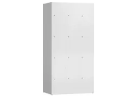 Lockerkast 1800x870x500mm 3x4 vakken cilinderslot, sokkel, RAL9003