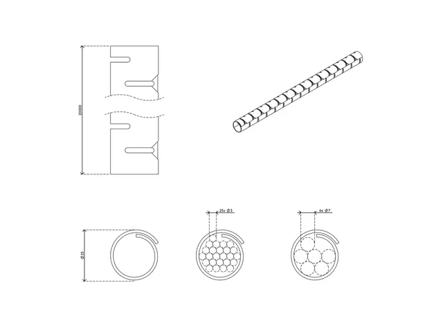 Addit kabelrups ø25 mm/20 Meter Wit