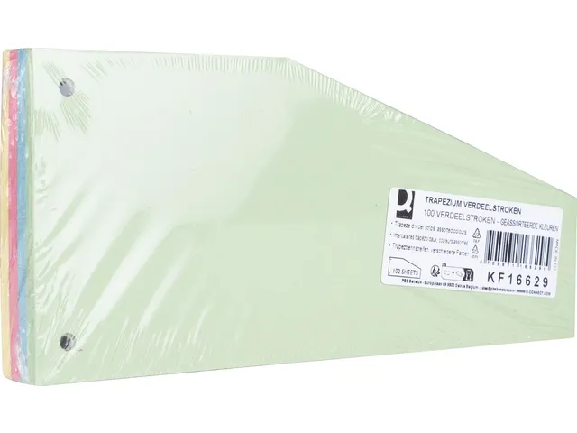 Intercalaires Trapèze, Paquet De 100 Pièces, Couleurs Assorties