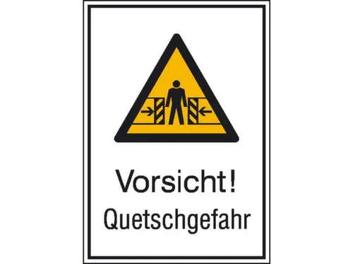 waarschuwings-combibord,v. binnen/buiten,Pas op! Knelgevaar