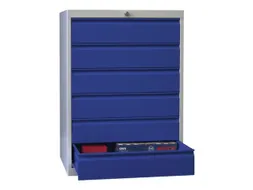 ladekast HxBxD 1000x715x600mm 6laden slot RAL7035 front RAL5010