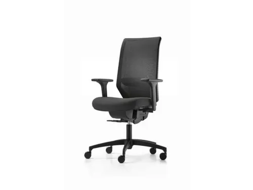 Dauphin Bureaustoel Shapemesh Plus Hoge Rug Zwart