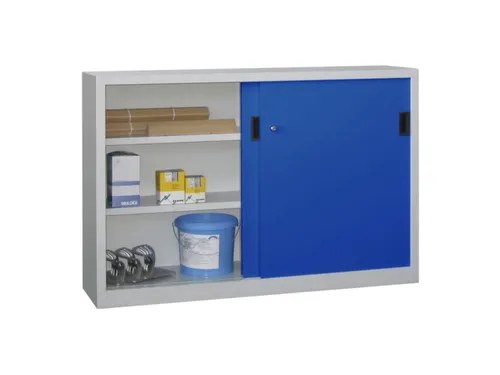 schuifdeurkast,HxBxD 1000x1500x400mm,RAL7035,front RAL5010