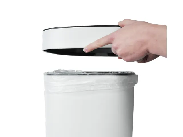 Prullenbak 20 liter metaal wit