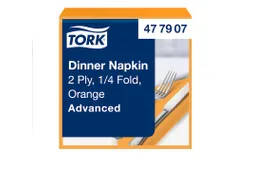 Tork 477907 Dinnerservet 39x39cm 2-laags 1/4 vouw 12x150st Oranje