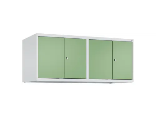 opzetkast,v. locker,4vak.,vak B 300mm,HxBxD 500x1200x500mm,vleugeldeur