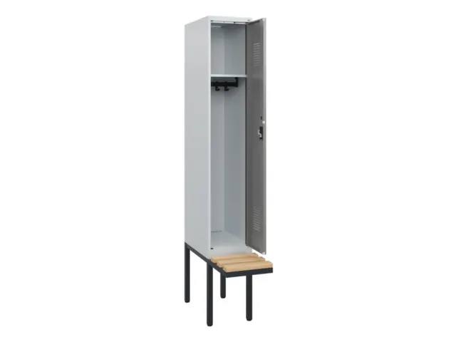 locker met bank,HxBxD 1950x300x815mm,1vak,vak B 300mm,cilinderslot